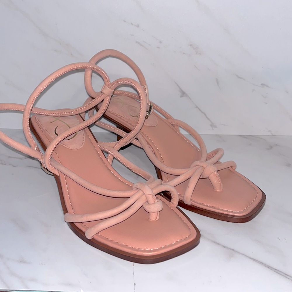 NEW Sam Edelman dia pink strappy low heel sandal sz 7.    (C8)